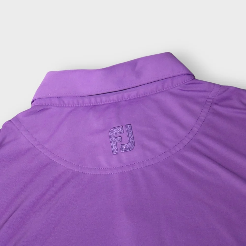 FootJoy Shirt Mens 2XL Purple Short Sleeve Golf Polo Strech Club Logo FJ